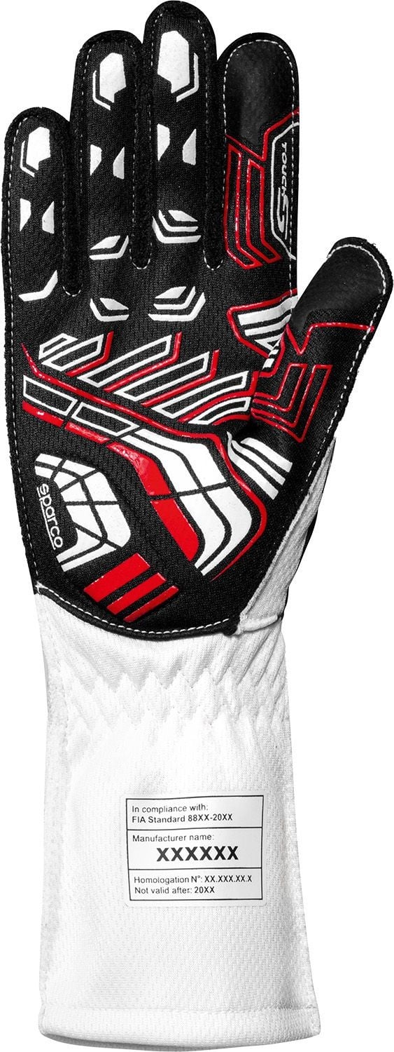 Gants de karting Sparco K-Arrow+ (FIA 8877-2022) Blanc / Noir