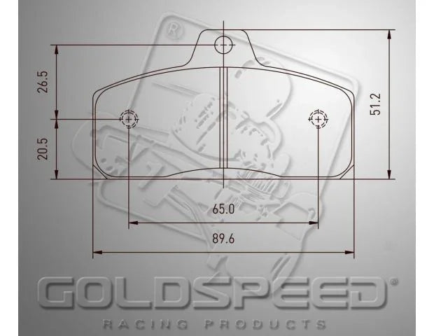 Goldspeed remblok set WK-OLLIE-RIMO-GS-EKS-ERPO type achter - KartKings
