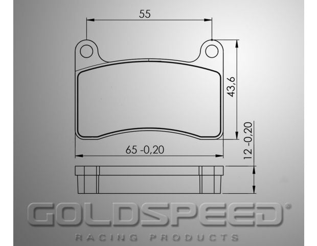Goldspeed brake pad set Intrepid rear Type 2015