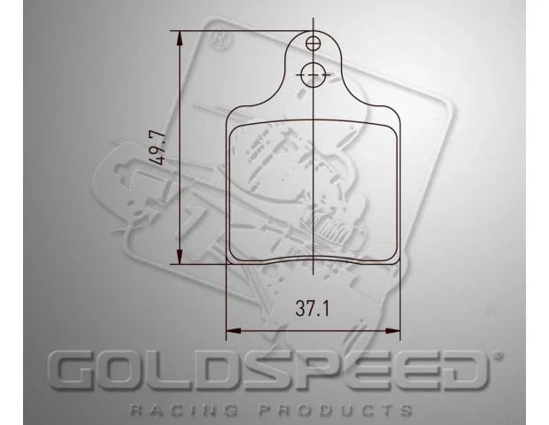 Goldspeed remblok set Intrepid Evo-3 type front - KartKings