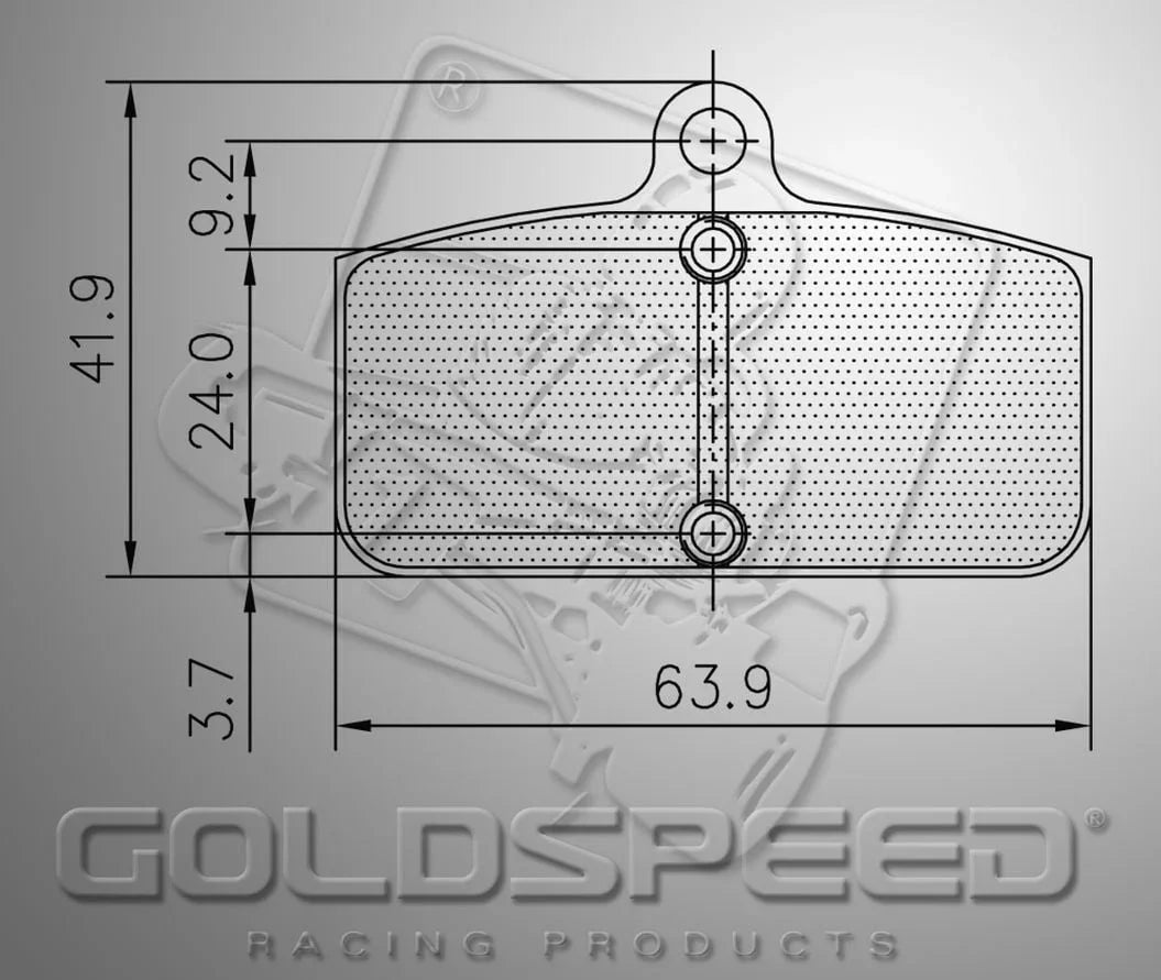 Goldspeed remblok set SODI type rear - KartKings