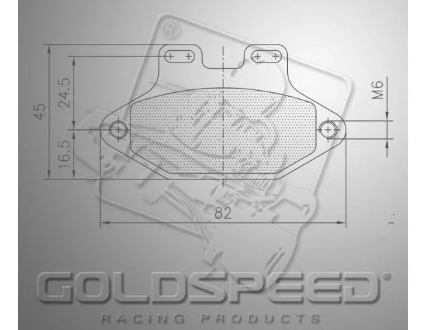 Goldspeed remblok set Maddox Gillard Charlotte type rear - KartKings