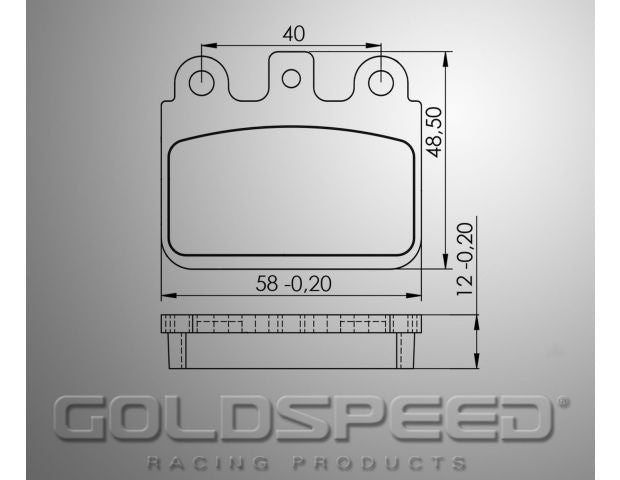 Ensemble de remblok Goldspeed CRG VEN 05-AMW-GILLARD TYPE REAR-14196