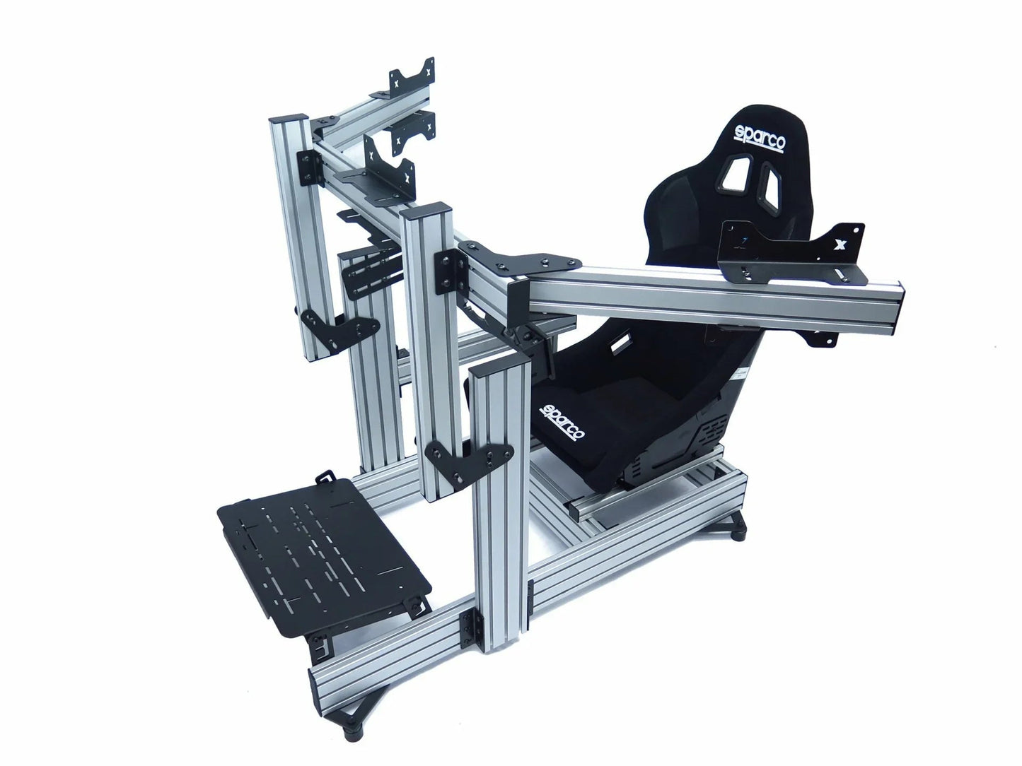 Configuration triple écran intégrée SimXPro®-Robuste-VESA 100/200-Noir