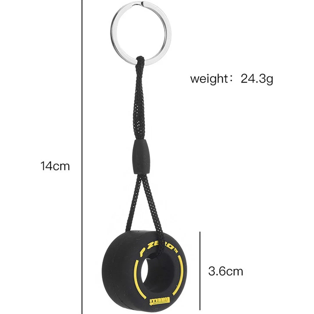 Formule 1 sleutelhanger set van 3 medium | Geel | Pirelli | P-zero | Keychain | F1 - KartKings