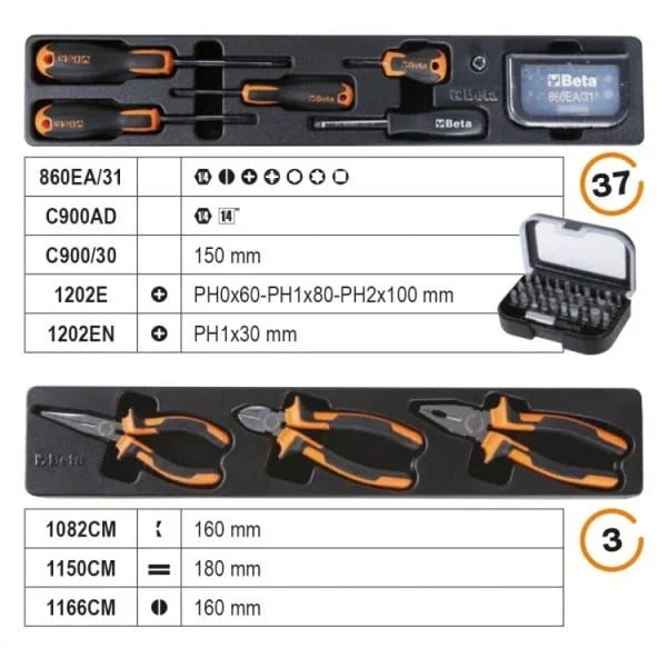 Beta gereedschapskist 91 delig - KartKings