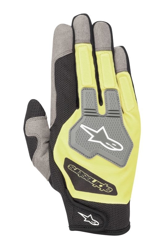 Gants Alpinestars Engine (mécanique/sim racing) noir/jaune fluo