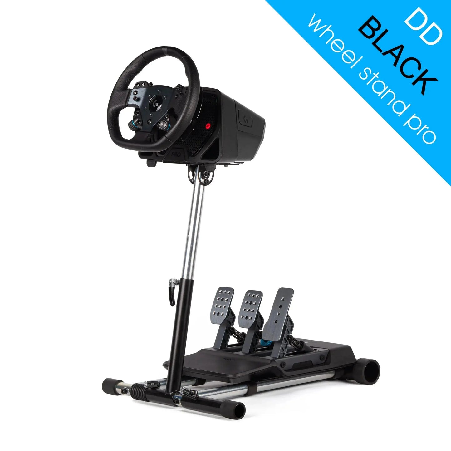 Wheel Stand Pro DD for Logitech, Fanatec, Moza Racing R9, R12 - BLACK - KartKings