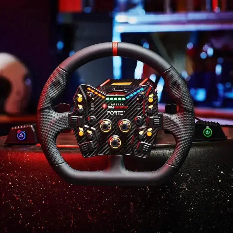 Asetek SimSports GT Closed D Black Leather Rim - KartKings