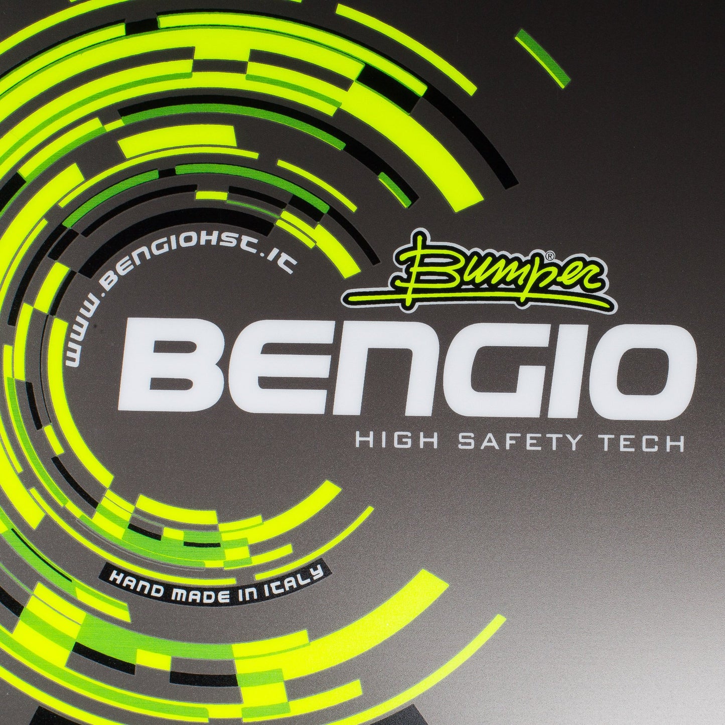 Bengio bumper rib beschermer zwart/fluor geel