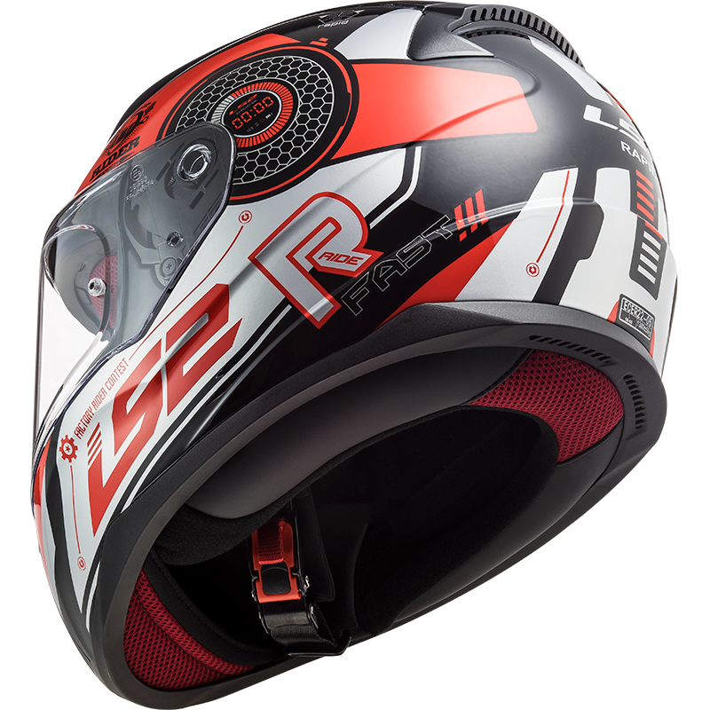 LS2 FF353 Rapid stratus Zwart/rood/zilver