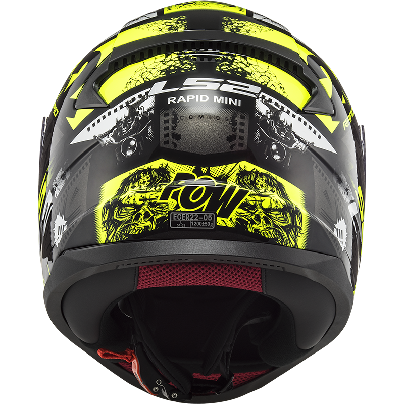 LS2 FF353 Rapid mini Kids helm Vignette zwart / fluor geel