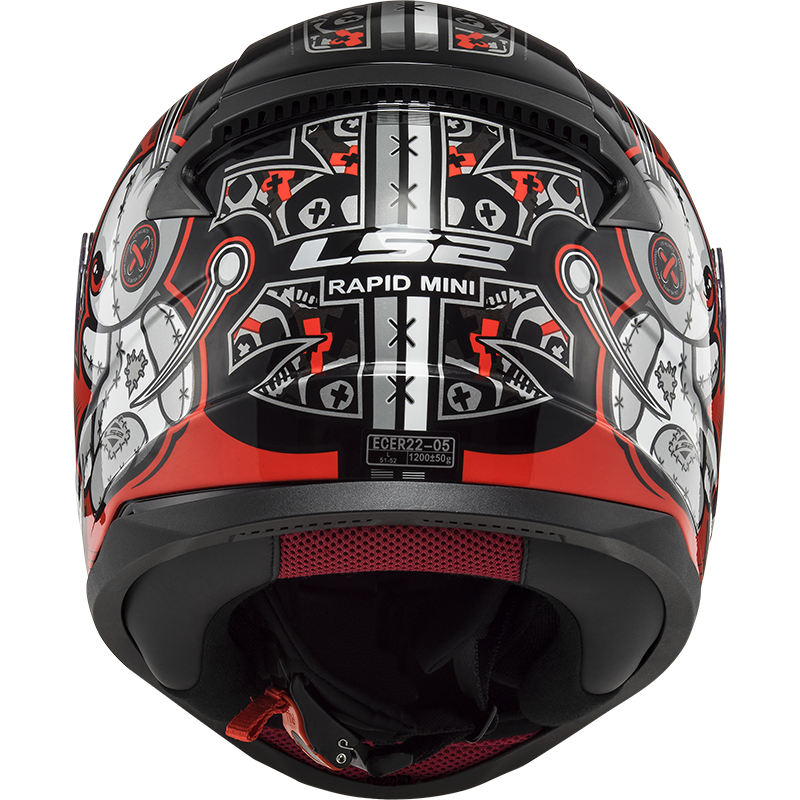 LS2 FF353 Rapid mini Kids helm Voodoo zwart/rood