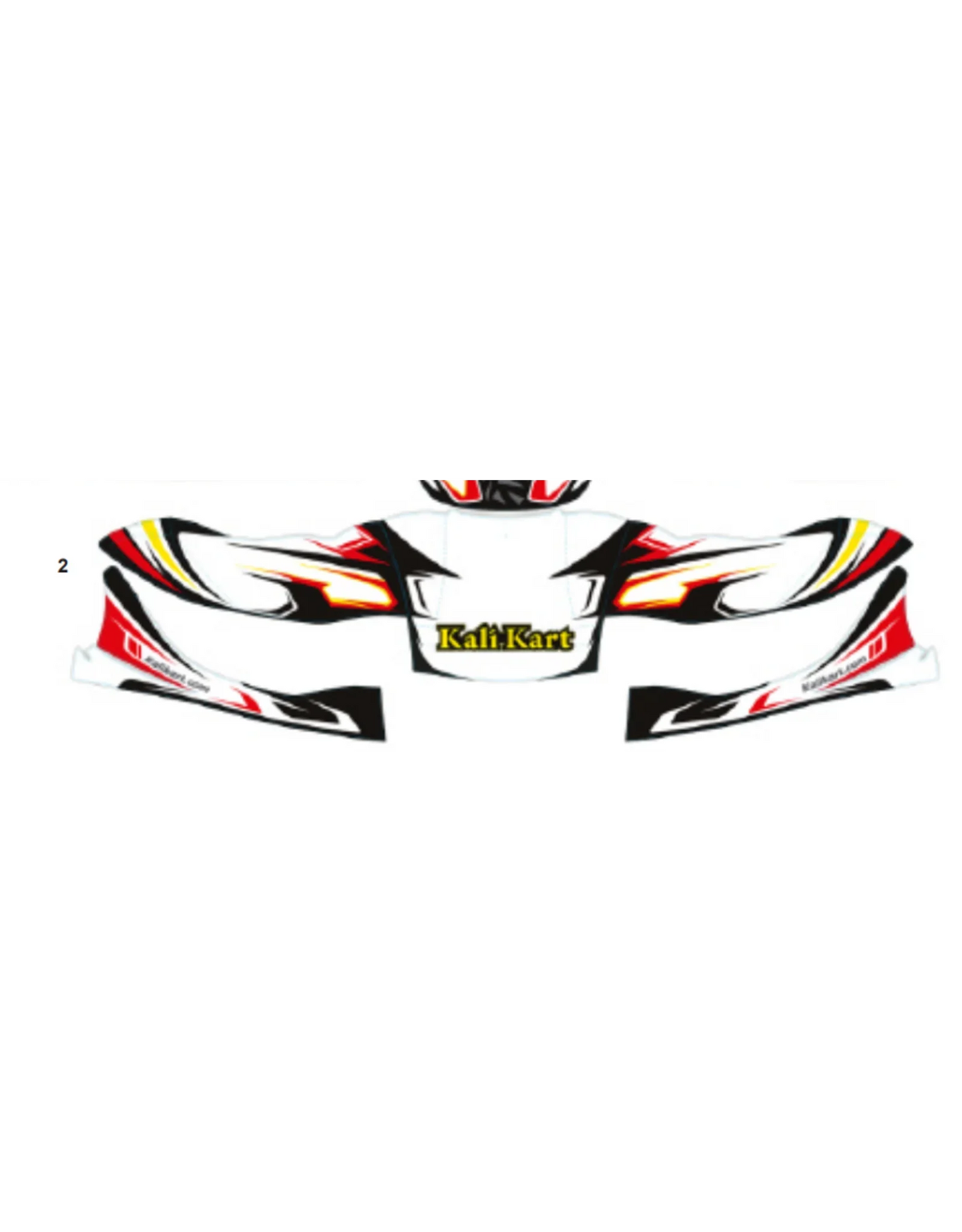 Kali Kart Stickerset KG 509 voorbumper - KartKings