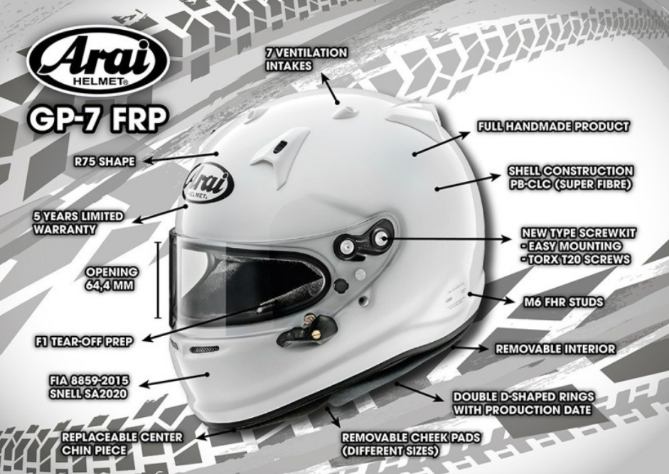 Casque Arai GP-7 (SA2020-FIA 8859-2015)