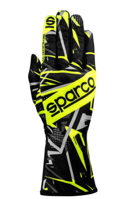 Sparco K-rookie kart handschoenen zwart / geel