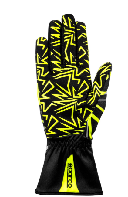 Sparco K-rookie kart handschoenen zwart / geel