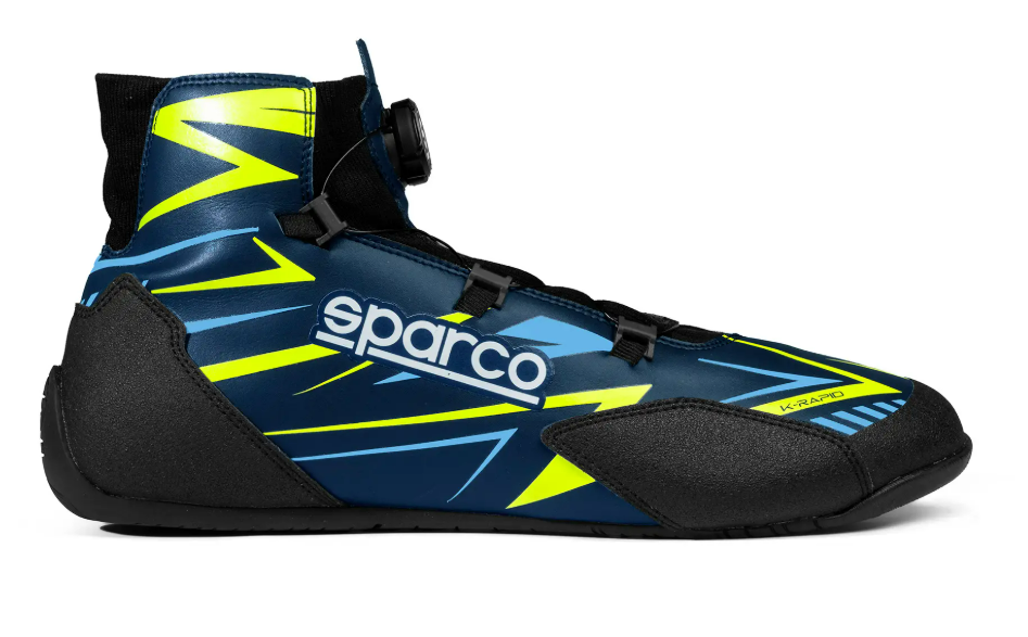 Sparco K-rapid FIA 8877-2022 (met snelsluiting) Marine blauw / fluor geel