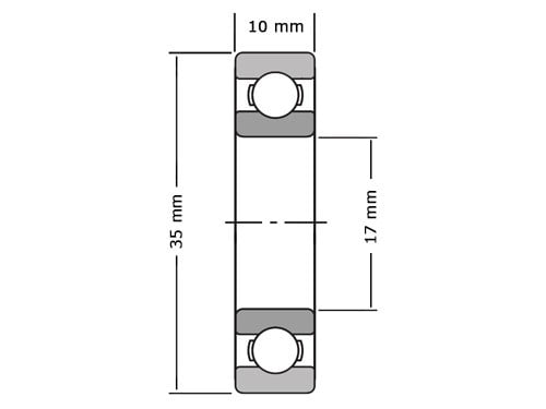 SKF Lager voorvelg / voor naaf 17x10x35 6003-2RSH
