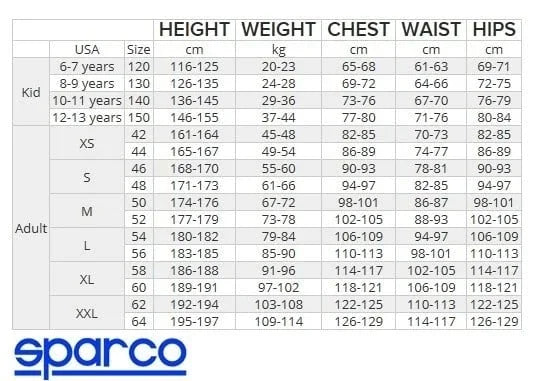 Sparco thunder overall kids zwart/oranje - KartKings