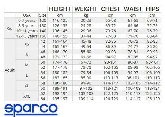 Sparco kerb overall kids zwart/oranje - KartKings