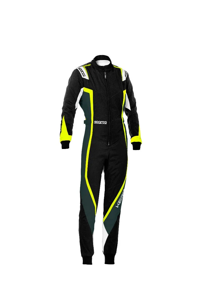 Combinaison de motard Sparco pour femme noire/jaune