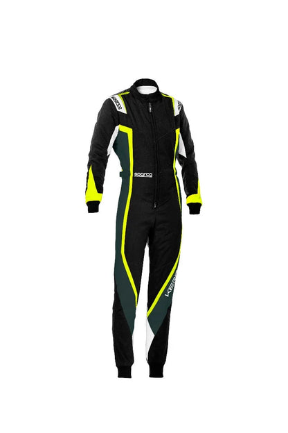 Combinaison de motard Sparco pour femme noire/jaune
