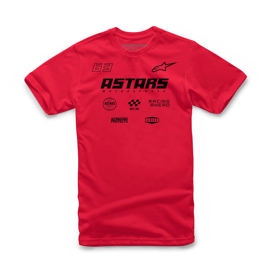 T-shirt Alpinestars Multi Race Tee 63 rouge/noir