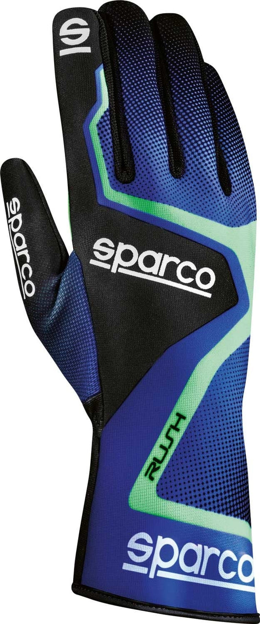 Sparco Rush kart handschoenen blauw / Groen