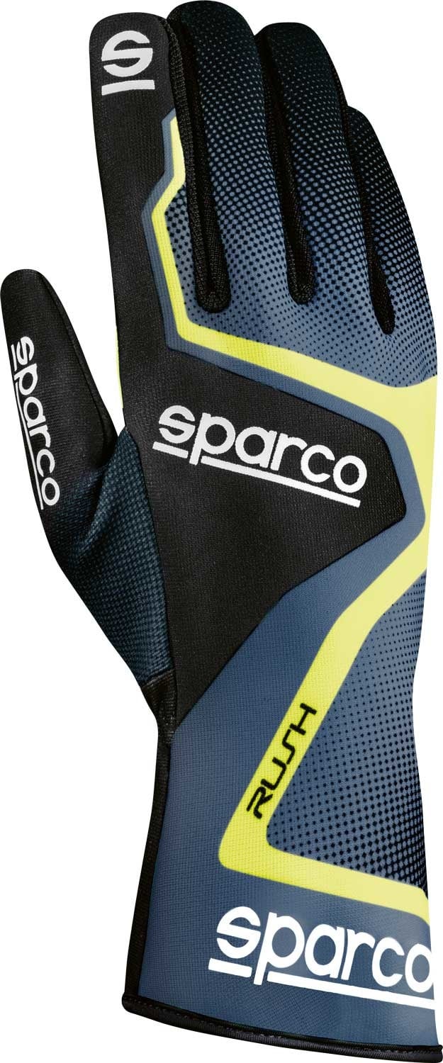 Sparco Rush kart handschoenen Grijs / Fluor geel