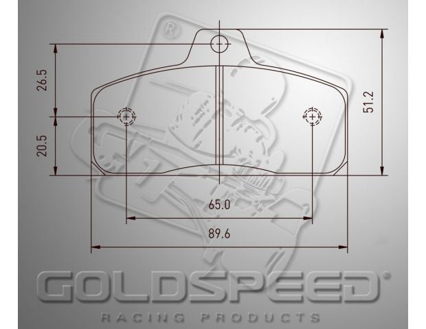 Jeu de plaquettes de frein Goldspeed TYPE WK-OLLIE-RIMO-GS-EKS-ERPO arrière
