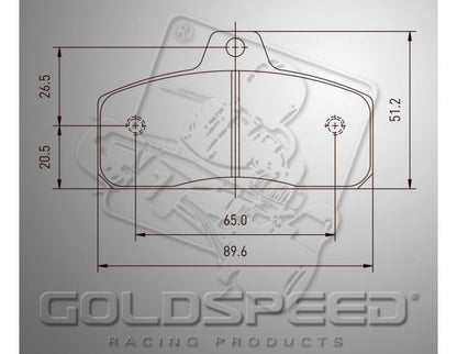 Jeu de plaquettes de frein Goldspeed TYPE WK-OLLIE-RIMO-GS-EKS-ERPO arrière