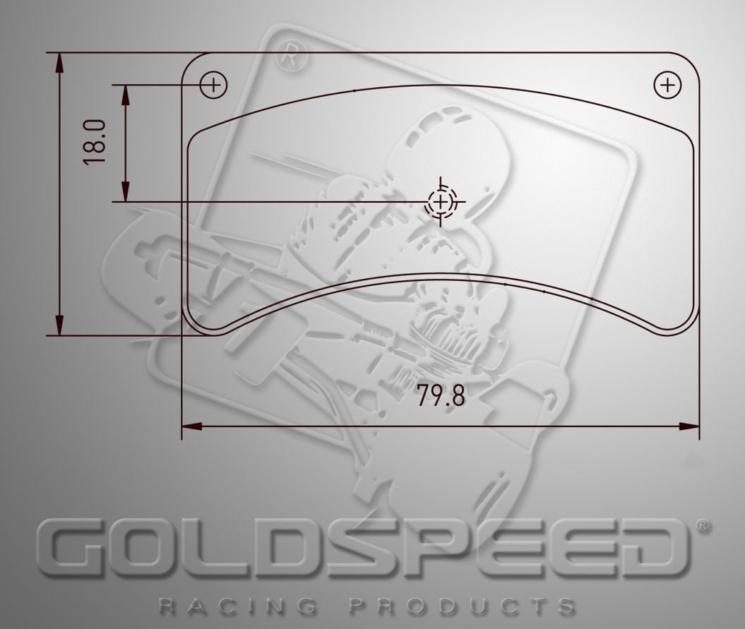 Goldspeed remblok set Type Kellgate 4 & 5 Achter