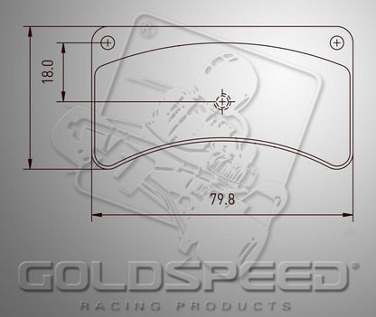 Goldspeed remblok set Type Kellgate 4 & 5 Achter