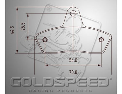 Goldspeed brake pad set Haase kart front