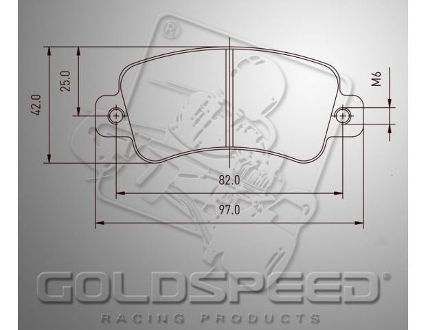 Jeu de plaquettes de frein Goldspeed KART COMPONENT