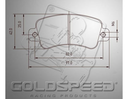 Jeu de plaquettes de frein Goldspeed KART COMPONENT