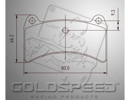 Ensemble de remblok Goldspeed INTREPID EVO-8-PRAGA-OK1-TILLOTSON T4 TYPE ARRIÈRE
