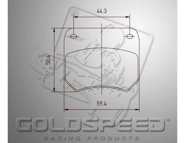 Jeu de plaquettes de frein Goldspeed KELGATE TYPE 4&6 POD AVANT