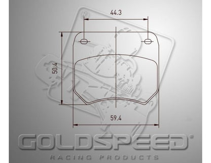 Jeu de plaquettes de frein Goldspeed KELGATE TYPE 4&6 POD AVANT