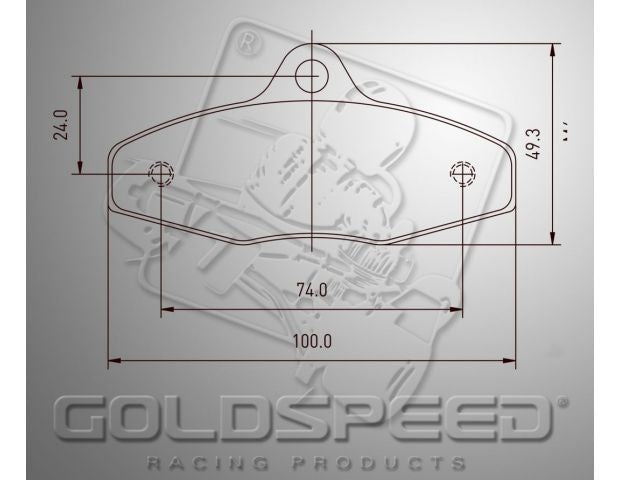 Jeu de plaquettes de frein Goldspeed EA-BIREL-FIRST TYPE ARRIÈRE
