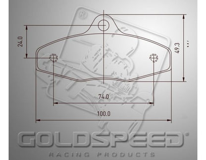 Jeu de plaquettes de frein Goldspeed EA-BIREL-FIRST TYPE ARRIÈRE