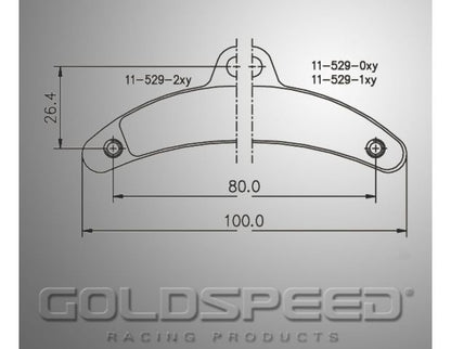 Jeu de plaquettes de frein Goldspeed TYPE BIREL AVANT MANUEL