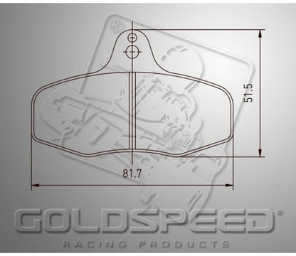 Goldspeed brake pad set intrepid evo 3 rear