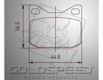 Goldspeed remblok set K-Kart type front - KartKings