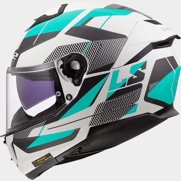 LS2 FF808 Stream II Road cyan/gris mat