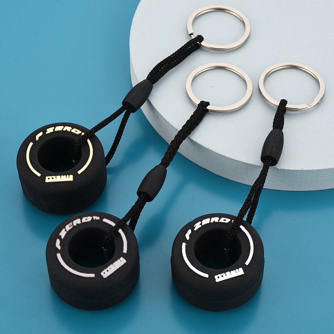 Formule 1 sleutelhanger set van 3 hard | Wit | Pirelli | P-zero | Keychain | F1