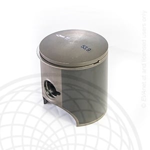 Rotax max piston with spring