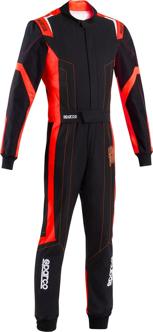 Sparco thunder advanced overall zwart/rood