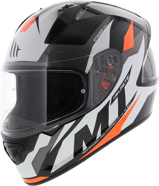MT Helmets Stinger Brave Black/Fluorescent Orange